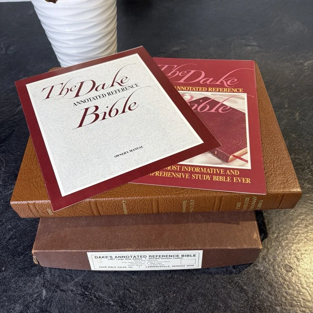 Dake's Annotated Reference Bible KJV Large Note Genuine Leather 5th Print 1987